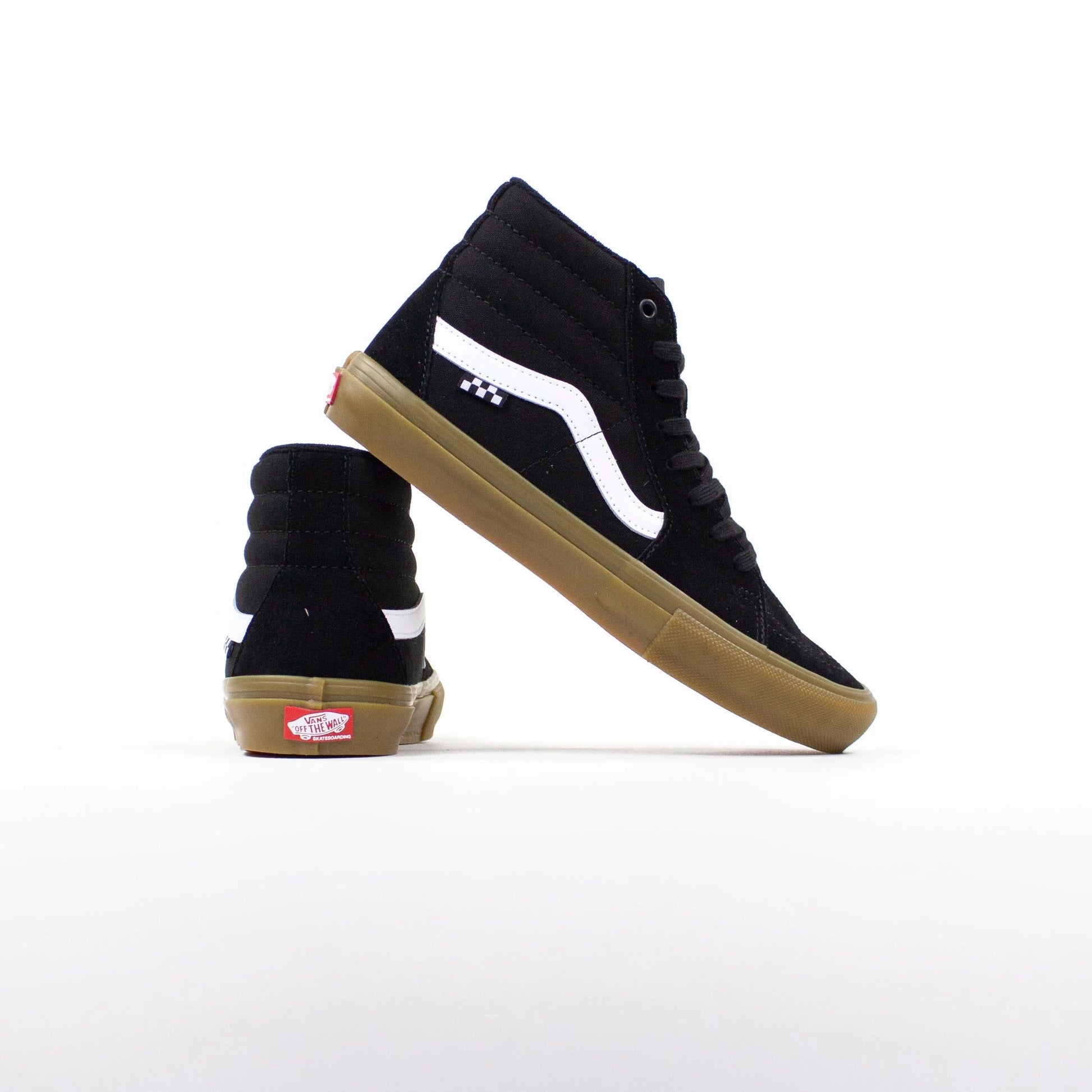 VANS PRO SK8 Hi SHOES BLACK / GUM - Vans - Skate Shoes - 