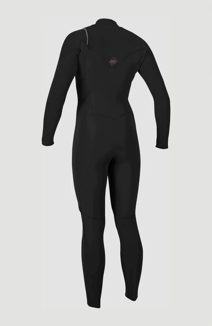 O’NEILL WOMENS HYPERFREAK 3/2MM CHEST ZIP FULL WETSUIT BLACK