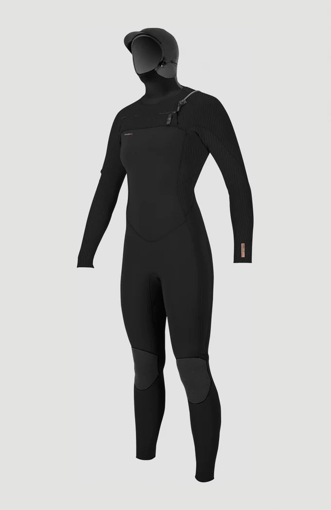 O’NEILL WOMENS HYPERFREAK 5/4+MM CHEST ZIP HOODED WETSUIT - O’neill - Winter Wetsuit - 