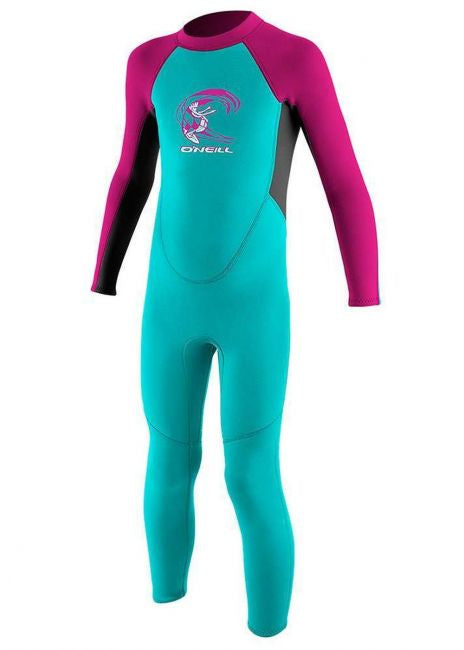 O’NEILL TODDLER REACTOR 2MM BACK ZIP FULL WETSUIT (Light Aqua)