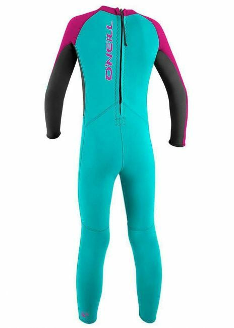 O’NEILL TODDLER REACTOR 2MM BACK ZIP FULL WETSUIT (Light Aqua)