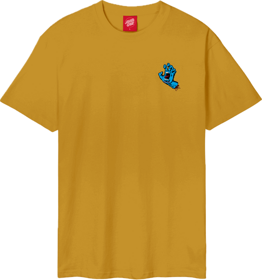 Santa Cruz Screaming Hand Chest T-Shirt (Gold)