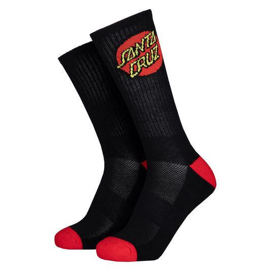 Santa Cruz Classic Dot 2 Pack Socks (Blk/Wht)