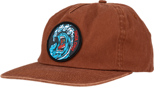 Santa Cruz Screaming Wave Snap Back Cap (Brn Overdye)