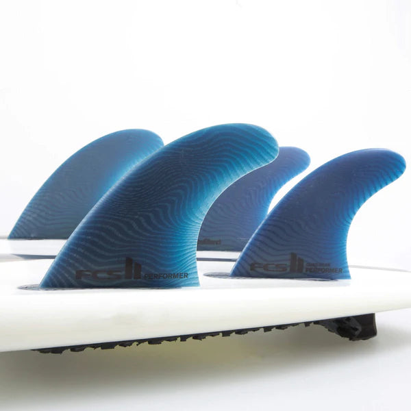 FCS II PERFORMER NEO GLASS ECO QUAD SURFBOARD FINS ( BLUE )