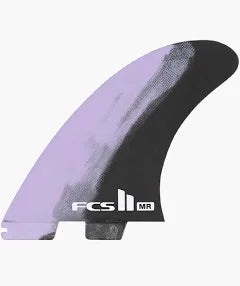 FCS2 MR PC Twin Fin + Stabiliser Surfboard Fins Black Lilac | FCS | Twin Fins