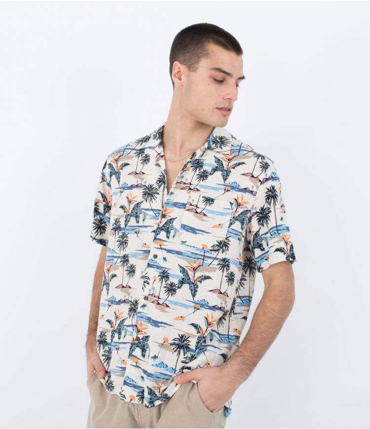 Hurley Men’s Linen Rincon Camp Shirt