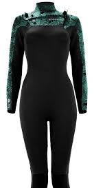 SOLA H2O WOMENS 3/2MM CHEST ZIP SUMMER WETSUIT - SEA PALM