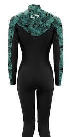 SOLA H2O WOMENS 3/2MM CHEST ZIP SUMMER WETSUIT - SEA PALM