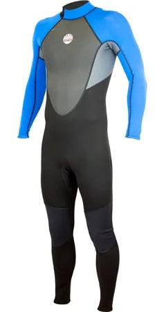 Alder Men’s Impact 3/2 Flatlock Wetsuit - Black / Royal