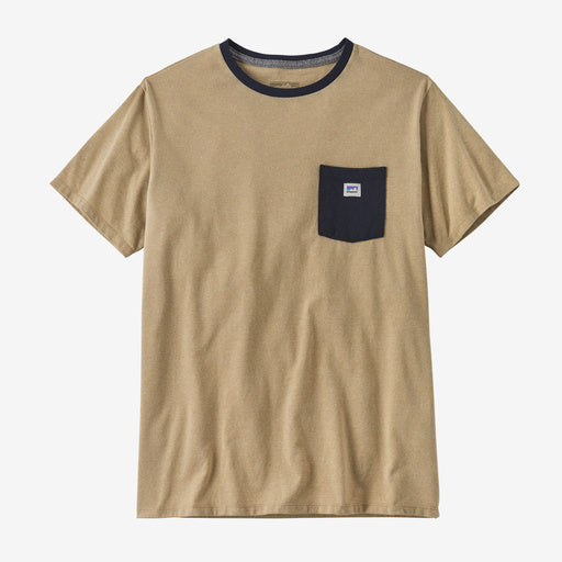 Patagonia Shop Sticker Pocket Responsibili-Tee®-Nautilus Tan