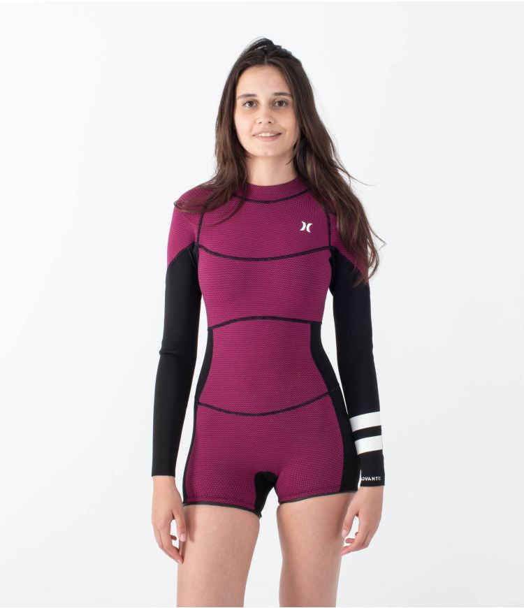 HURLEY - ADVANT - 2MM - SHORTY SPRINGSUIT - PURPLE TEXTURE