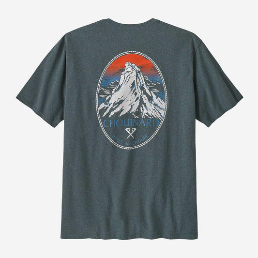 Patagonia Chouinarf Crest Pocket Responsibilli - Tee - Nouveau Green