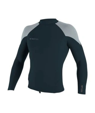 O'NEILL Mens Reactor Long Sleeve Neoprene Top- Slate / Grey