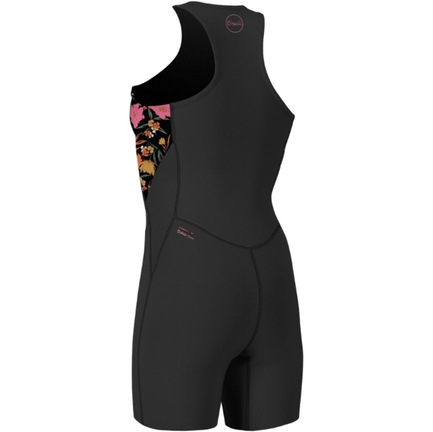 O'Neill Ladies Bahia 1.5mm Sleeveless Front Zip Shorty Wetsuit - Black / Bluemchen