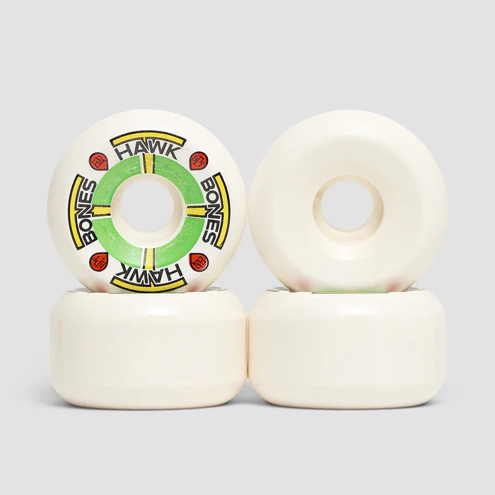 BONES TONY HAWK T-BONES II P5 SIDECUT 84B SPF SKATEBOARD WHEELS WHITE 60MM