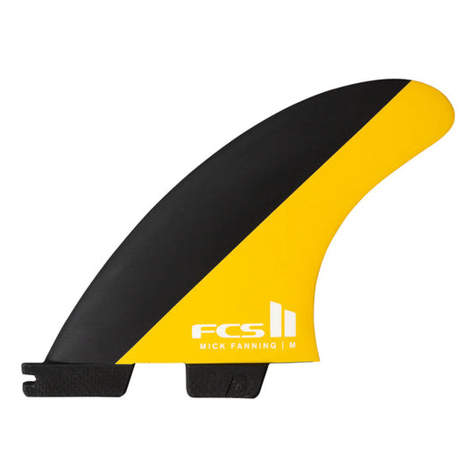 FCS II MICK FANNING CARVER LARGE TRI FINS Yellow | FCS | Surfboard Fins.