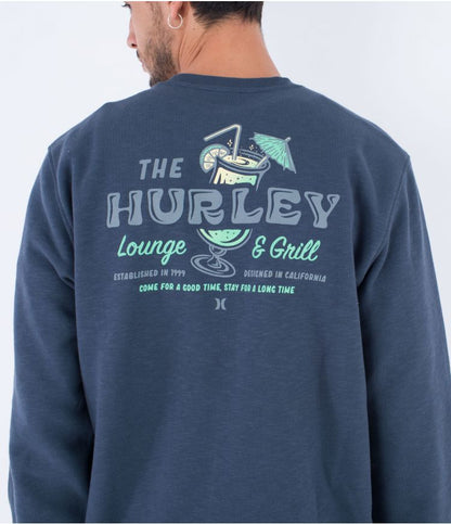 Hurley Lounge slub Sweatshirt-Blue