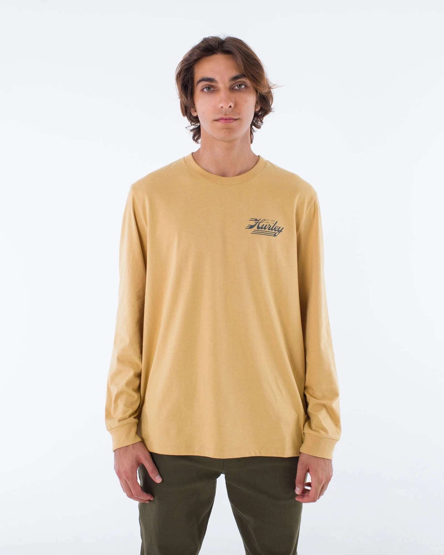 Hurley Everyday Built Long sleeve T-shirt-Pebble