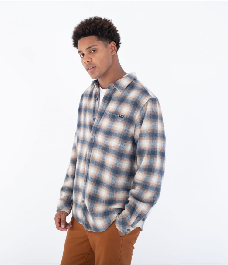 Hurley Portland heavyweight Shirt flannel men-Iron Ore