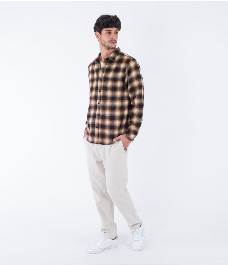 Hurley Portland heavyweight Shirt flannel men-Brown