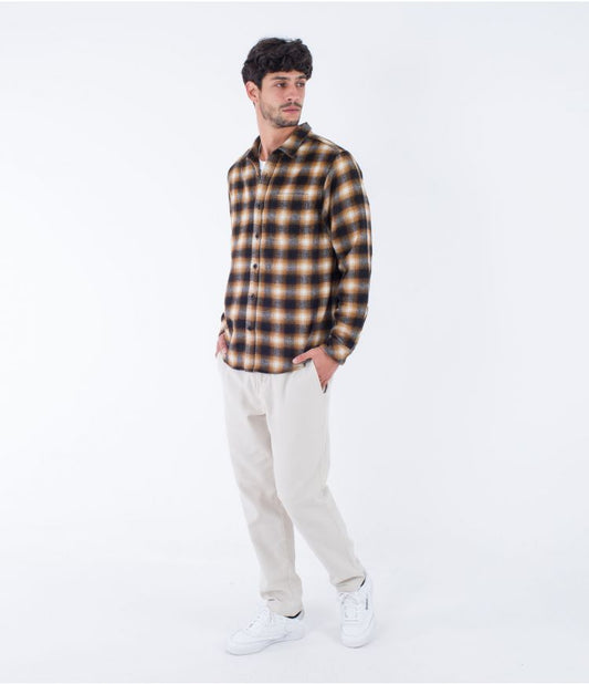 Hurley Portland heavyweight Shirt flannel men-Brown