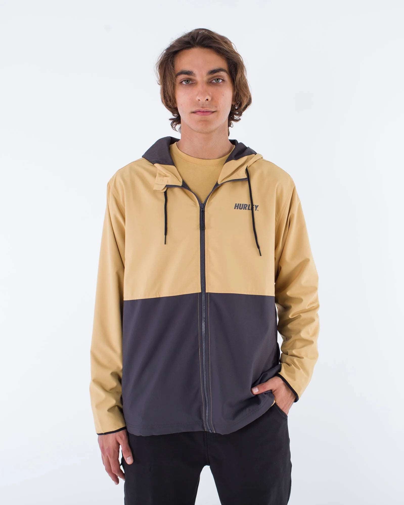 Hurley  Pismo Windbreaker with zip-Pebble