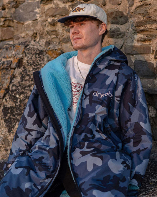 DryRobe V3 Adult Long Sleeve Blue Camo / Blue