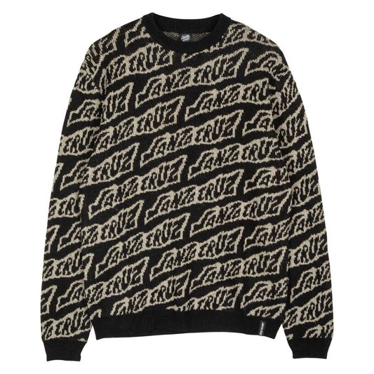 Santa Cruz Creep Repeat Crew - Black | Santa Cruz | Sweater