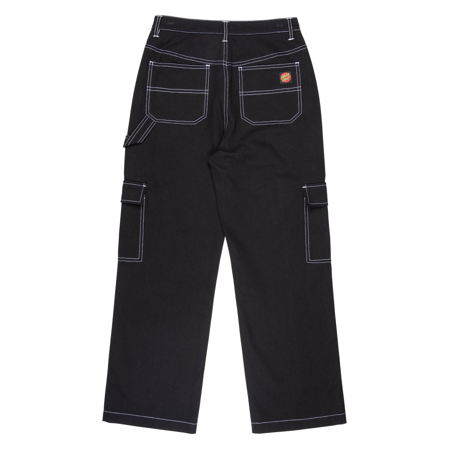 Santa Cruz Women's Workers Cargo Pant-Black/White Stitch