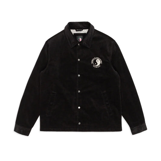 Town and country Cord Coach Jacket- Washed Black