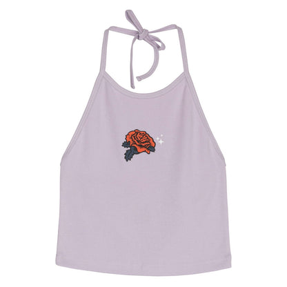 Santa Cruz Rose Glimmer Halter Top-Pale Lavender