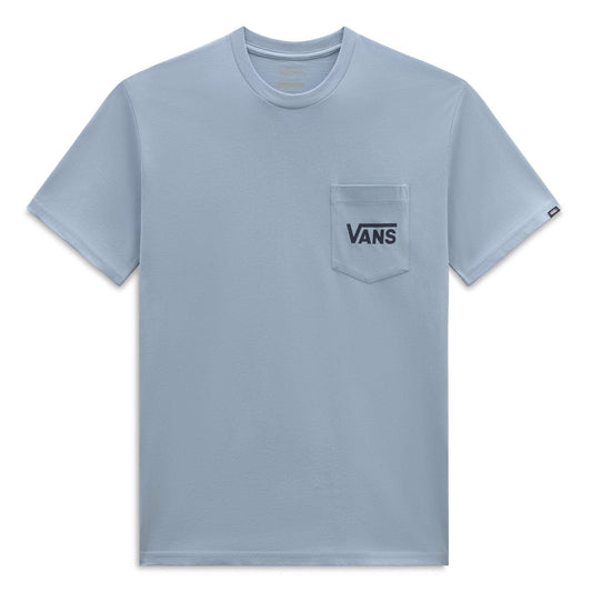 Vans Men's Style 76 Back print T-shirt-Dusty Blue/Dress Blue | Vans |