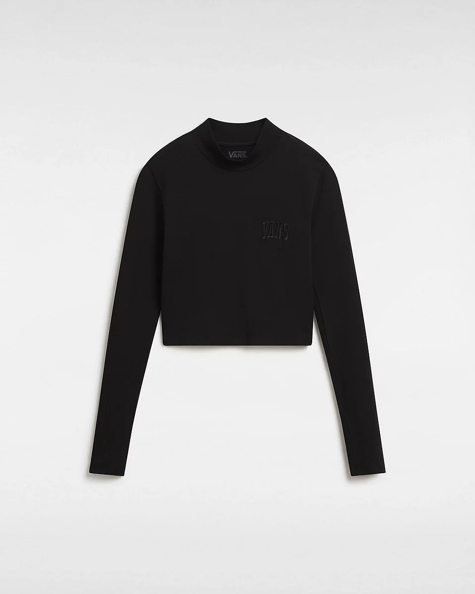 Vans Mini Mock Neck Long Sleeve T-Shirt-Black