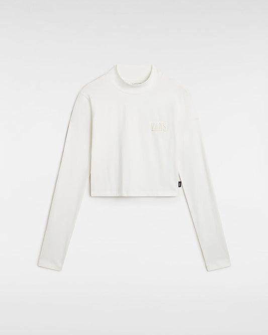 Vans Mini Mock Neck Long Sleeve T-Shirt-White