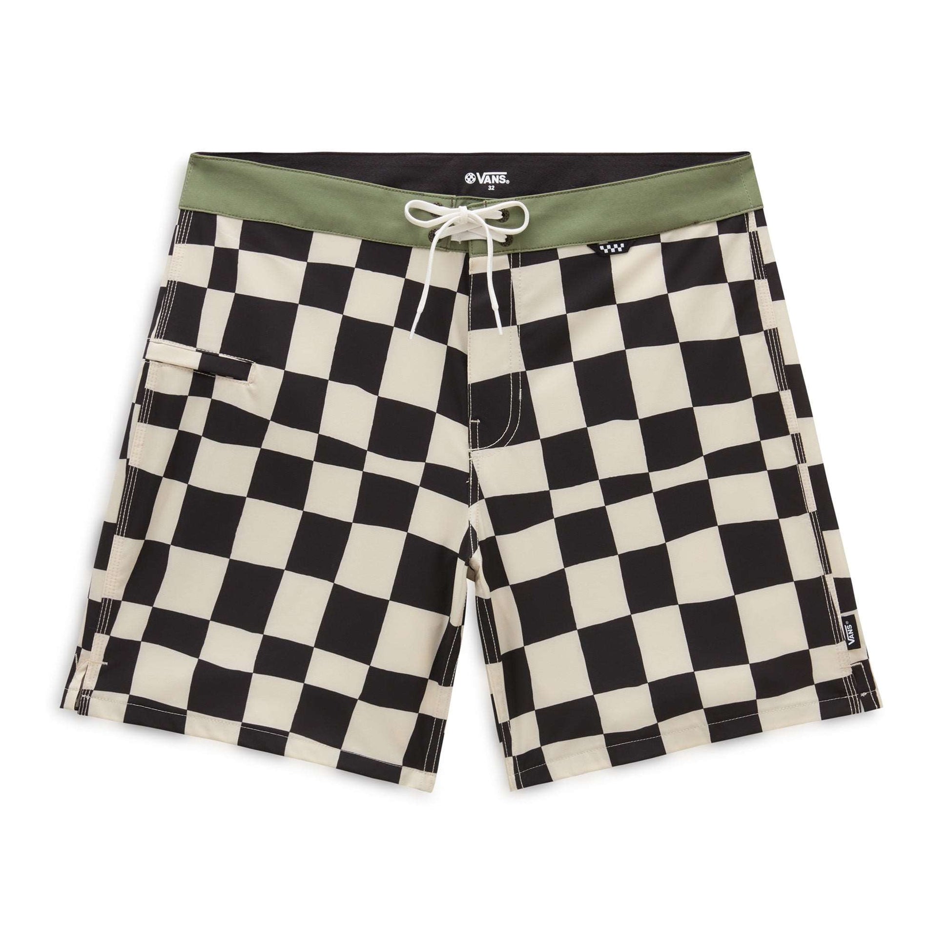 Vans Men's The Daily Check Boardshort-Oatmeal/Black