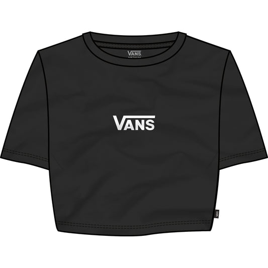 Vans Women's Flying V Crew Crop Tshirt- Black