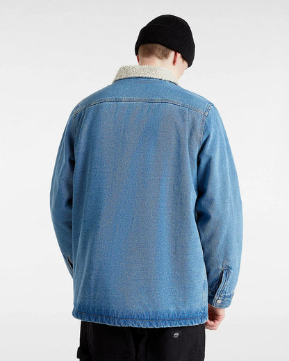 Vans Stonewash Blue Drill Chore Denim Sherpa Jacket