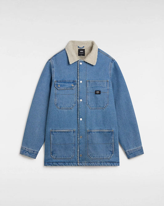 Vans Stonewash Blue Drill Chore Denim Sherpa Jacket