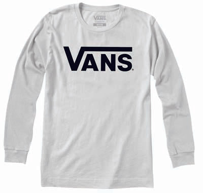Vans Men's Classic Long Sleeve T-shirt-White/Black