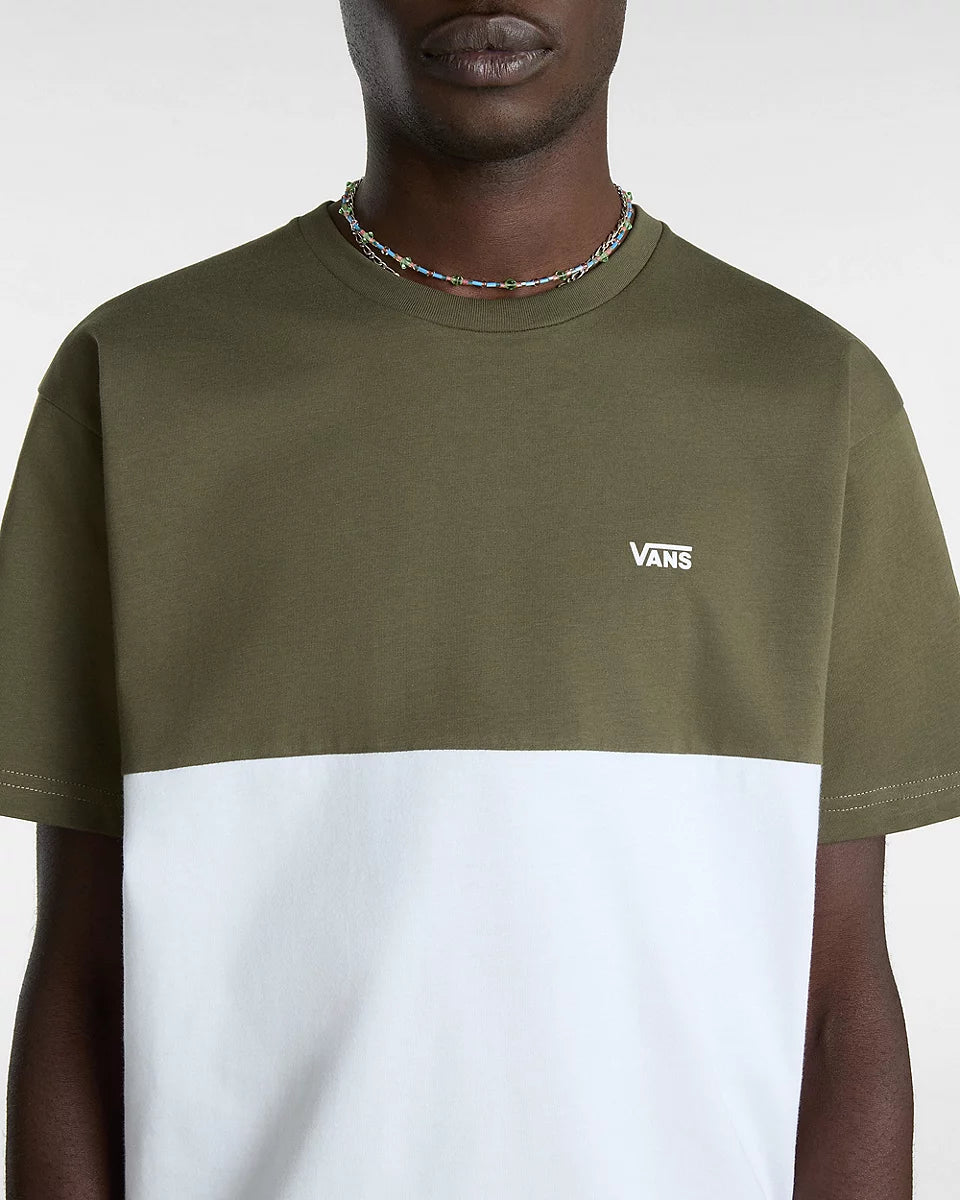 Vans Men's Colourblock T-shirt-White/Grape Leaf