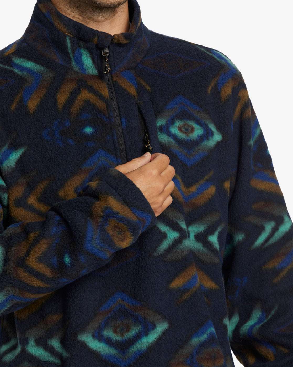 Billabong Boundary - Polar Fleece Half Zip Pullover -Navy