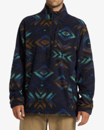 Billabong Boundary - Polar Fleece Half Zip Pullover for Men-Navy