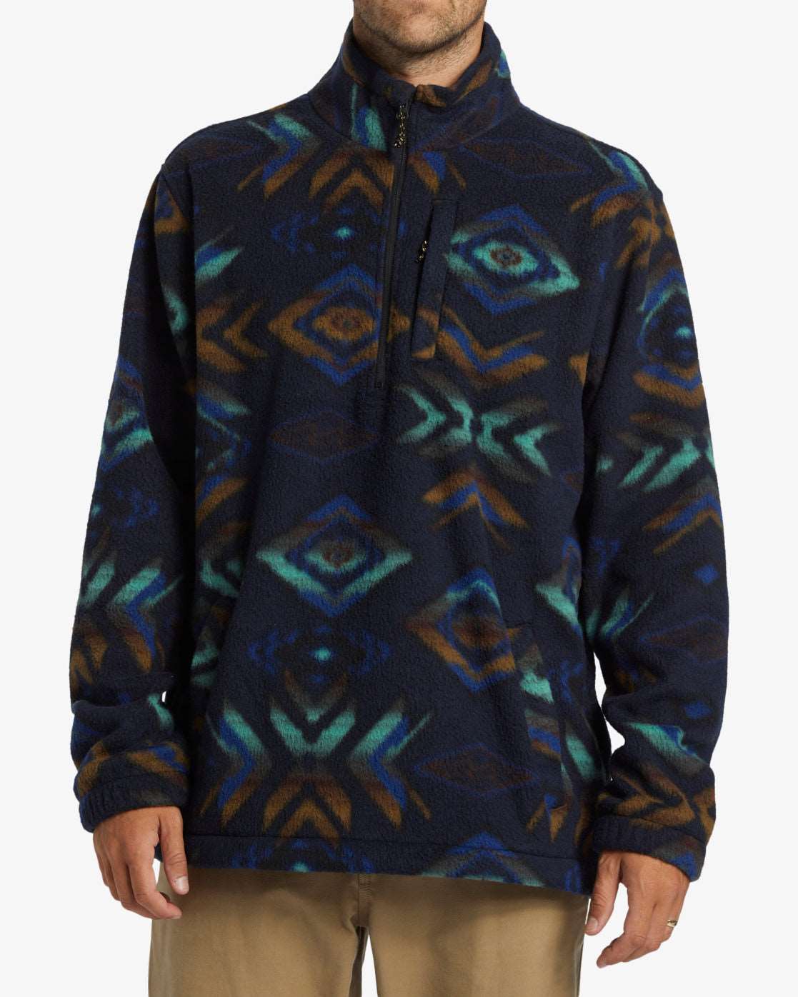 Billabong Boundary - Polar Fleece Half Zip Pullover -Navy