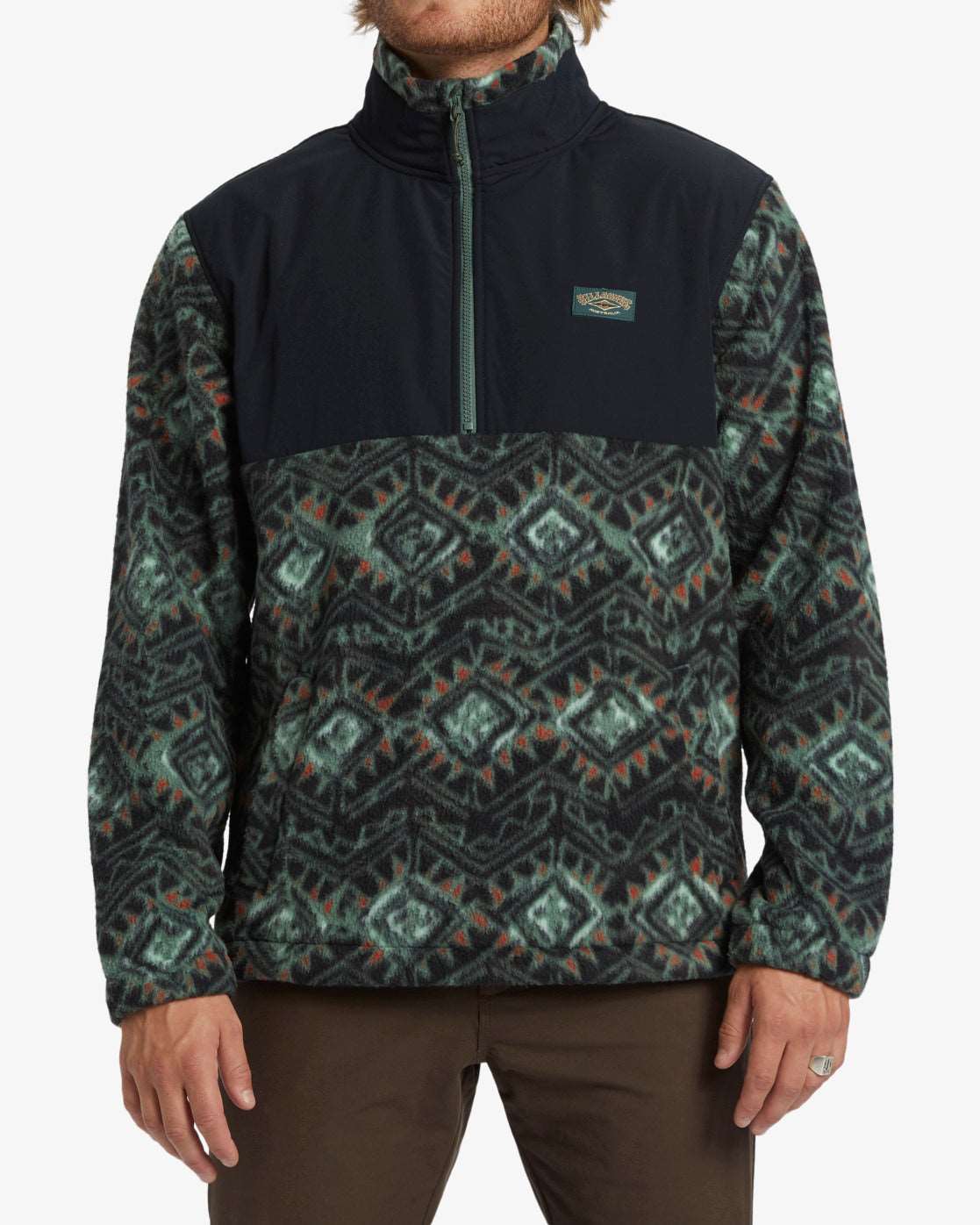 Billabong Boundary Re-issue - Polar Fleece Half Zip Pullover-black