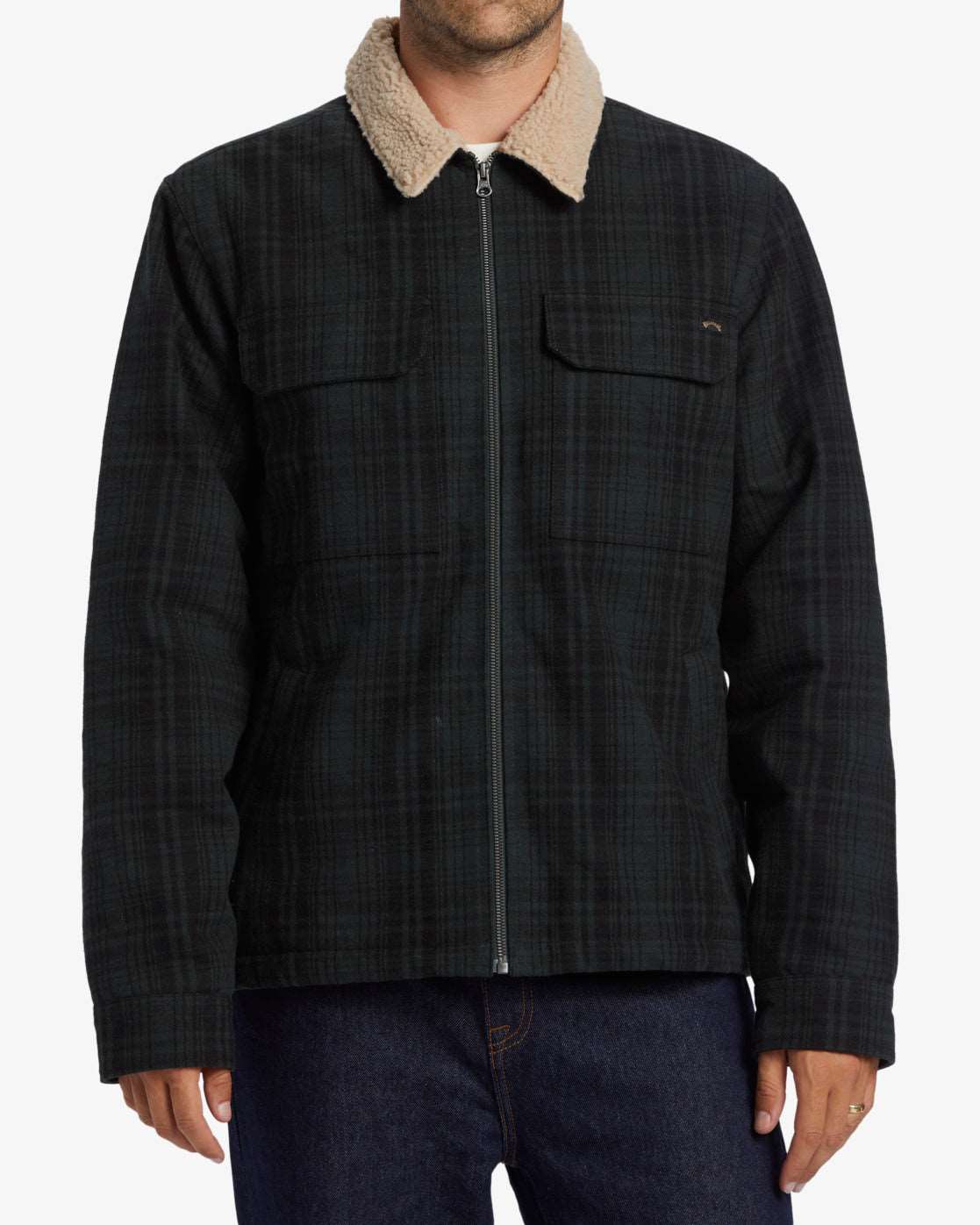 Billabong Barlow - Sherpa Lined Jacket-Forest Green