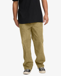 Billabong Larry Elastic Waist Corduroy Pants-Dune