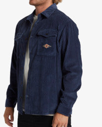 Billabong Bong Day Corduroy Long Sleeve Shirt-Dusty Navy