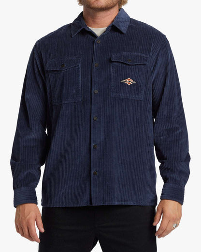 Billabong Bong Day Corduroy Long Sleeve Shirt-Dusty Navy