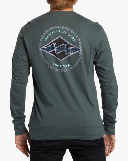 Billabong Rotor Diamond - Long Sleeves T-shirt-Slate Green